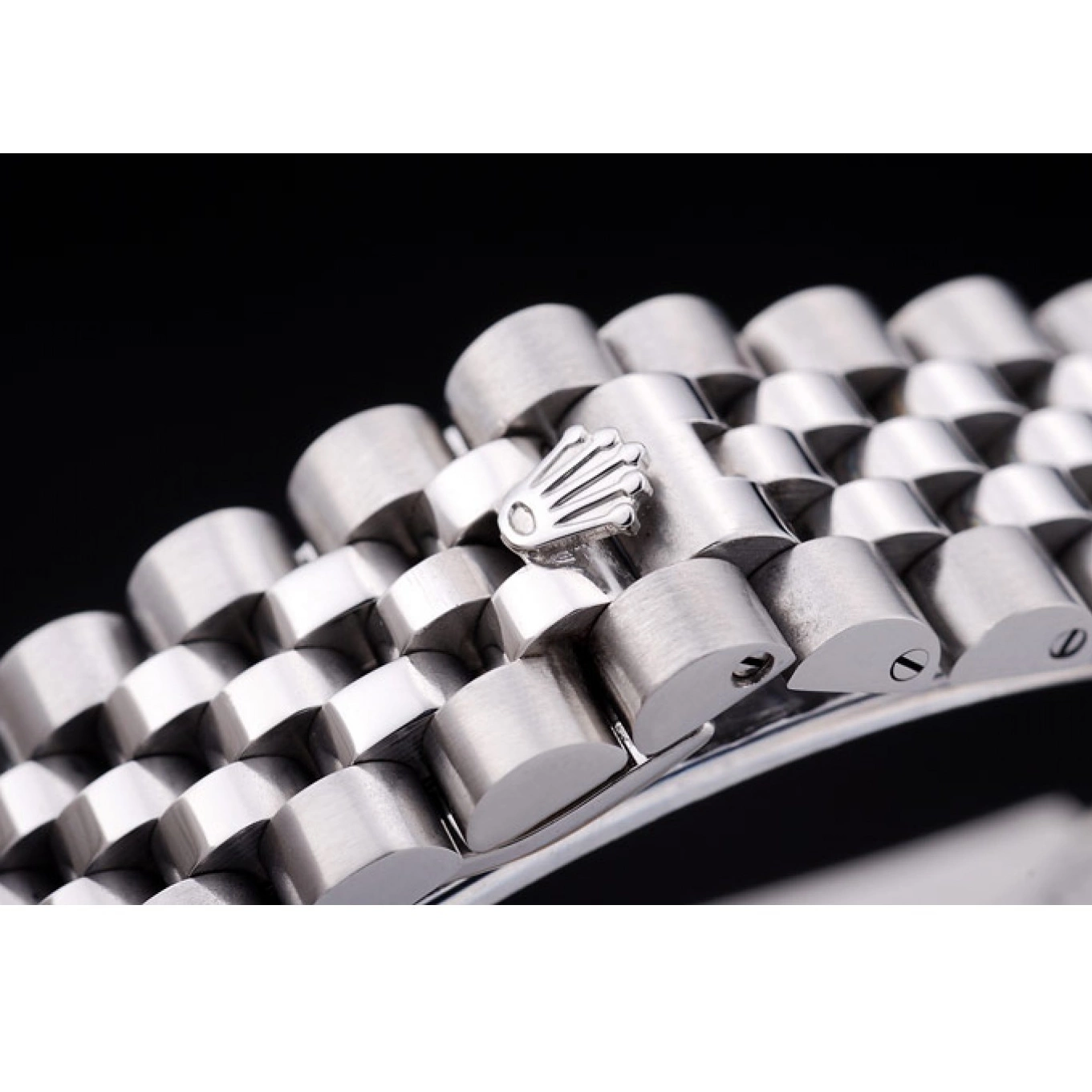 Aaa replica watch Datejust Dial 7455 Silver Rolex Diamonds Ribbed Bezel 0806